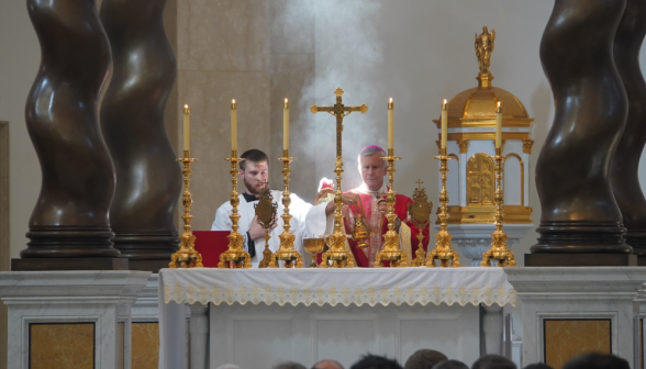 His Excellency incenses the altar