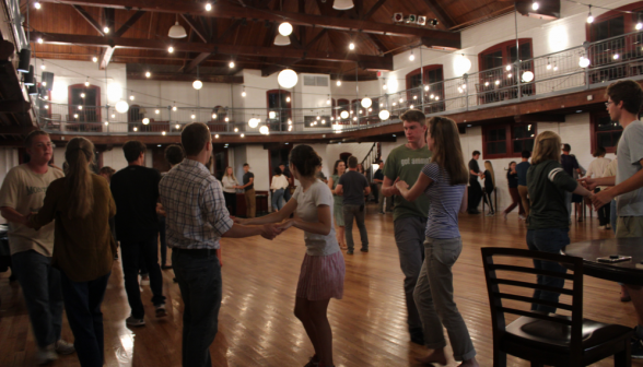 All around the student center, pairs of students swinging with success!