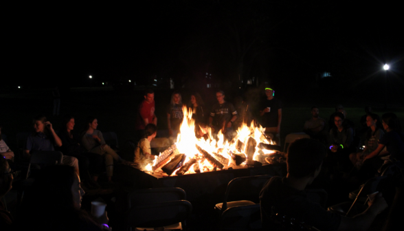 The bonfire, seen from a greater distance