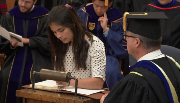 Another freshman signs the register