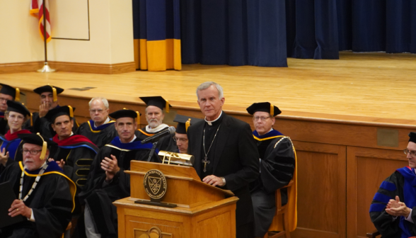 His Excellency addresses the students