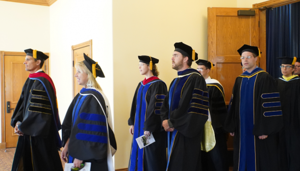 Another view of the tutors filing out