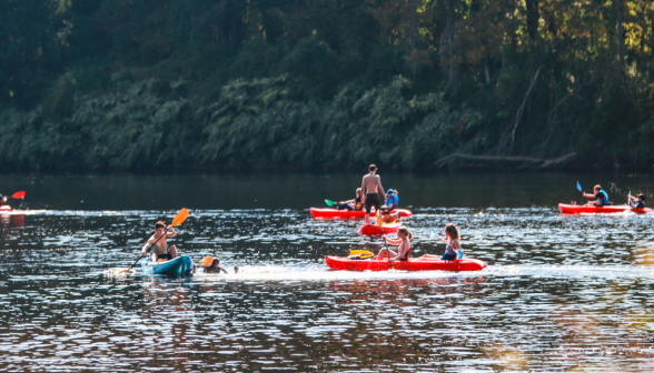 Kayakng on the Connecticuta