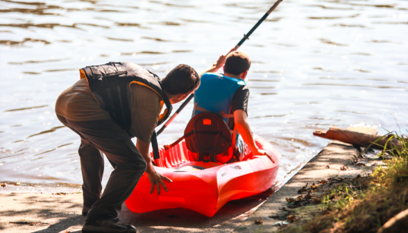 Kayakng on the Connecticuta