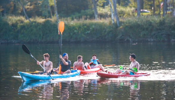 Kayakng on the Connecticuta