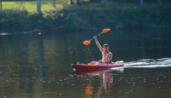 Kayakng on the Connecticuta