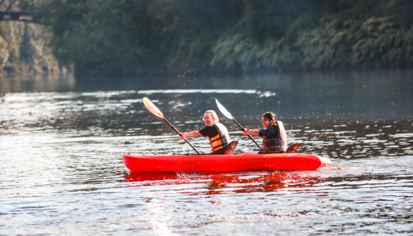 Kayakng on the Connecticuta