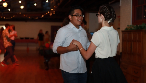 Two freshman learn to dance