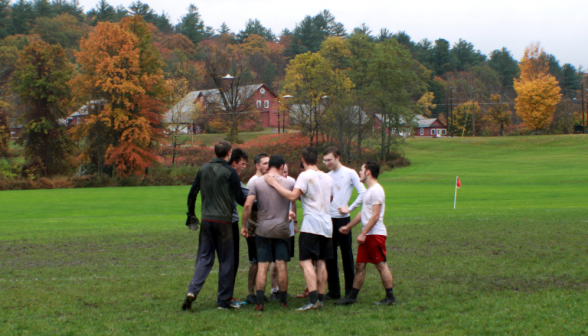 Students on soccer field