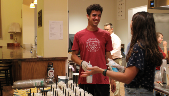 Prefects prepare milkshakes