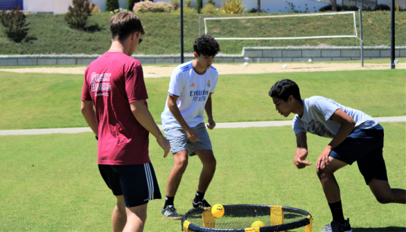 Spikeball on the athletic field