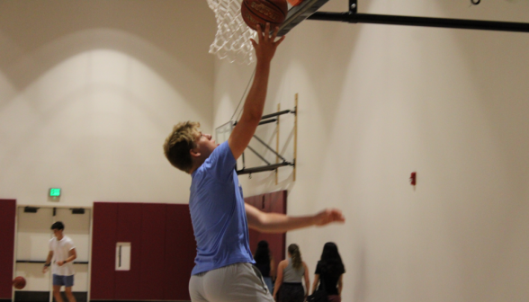 Student shoots a layup