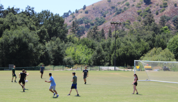 Soccer on the athletic field