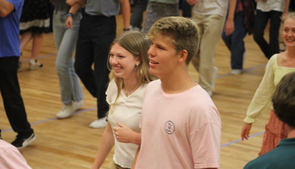 A student pair on the dancefloor