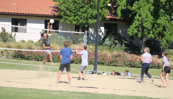 Volleyball on the sand court