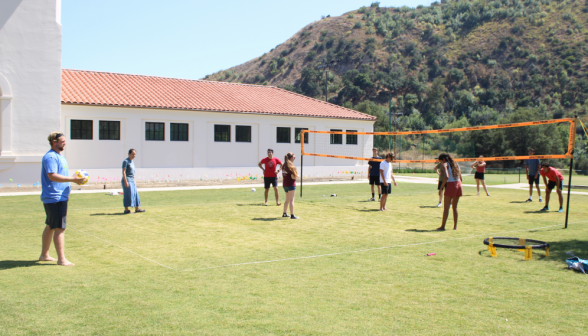 Volleyball on the grass court