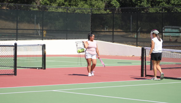 Two on the tennis court