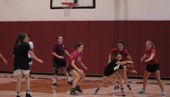 Students mid-play