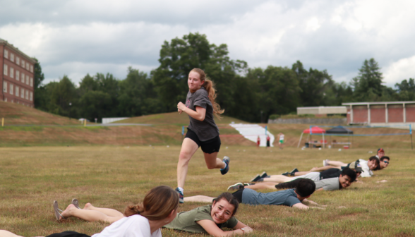 Another student does the same with her team