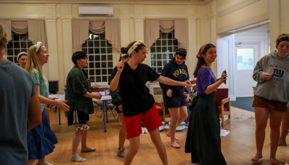 Dance party in the women's dorm