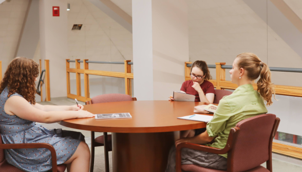 Three around a circular table