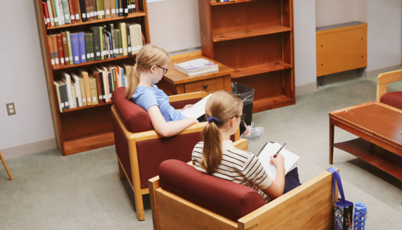 Two study in armchairs