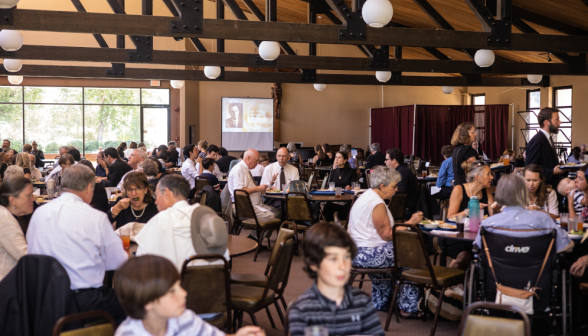 Reception for Dr. Neumayr in St. Joseph Commons