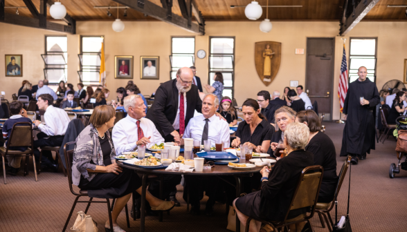 Reception for Dr. Neumayr in St. Joseph Commons