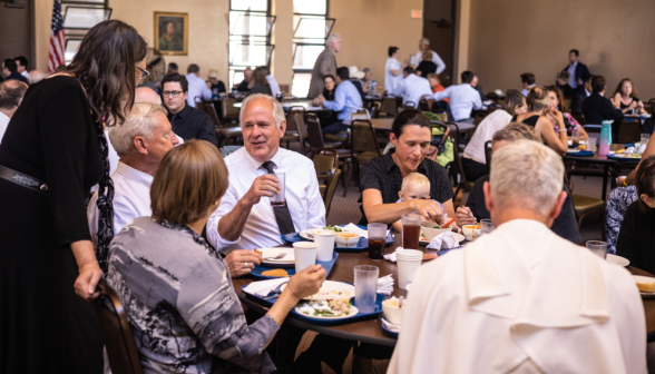 Reception for Dr. Neumayr in St. Joseph Commons