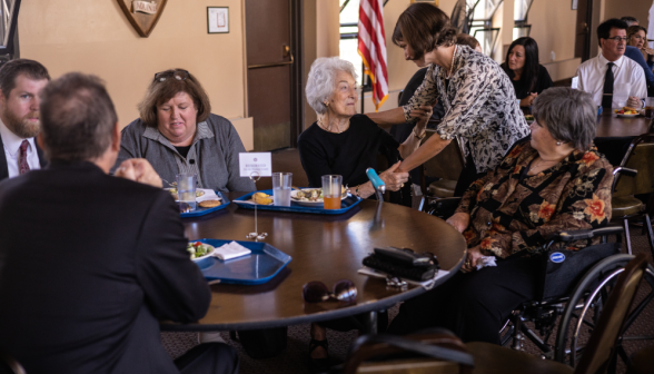 Reception for Dr. Neumayr in St. Joseph Commons