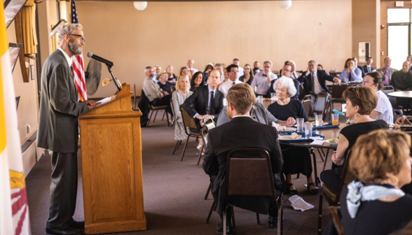 Reception for Dr. Neumayr in St. Joseph Commons