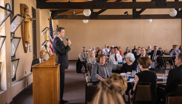 Reception for Dr. Neumayr in St. Joseph Commons