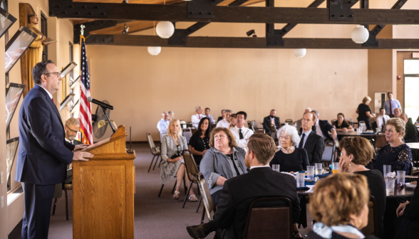 Reception for Dr. Neumayr in St. Joseph Commons