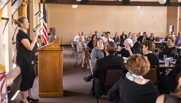 Reception for Dr. Neumayr in St. Joseph Commons