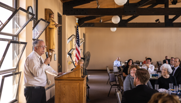 Reception for Dr. Neumayr in St. Joseph Commons