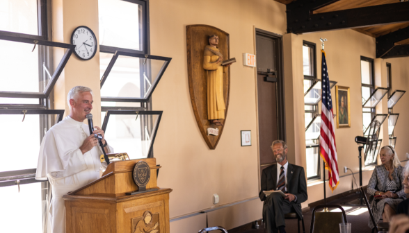 Reception for Dr. Neumayr in St. Joseph Commons