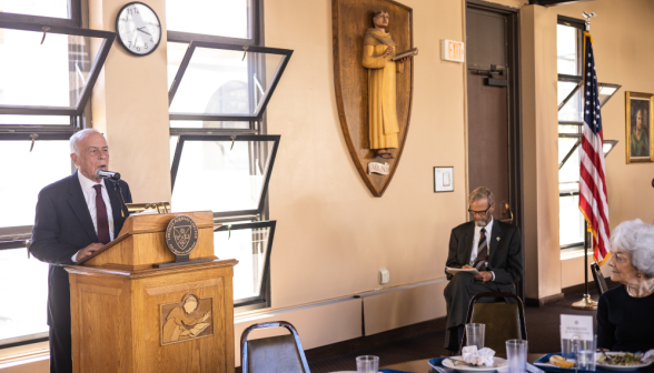 Reception for Dr. Neumayr in St. Joseph Commons