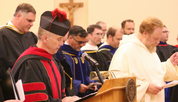 The chaplains, singing