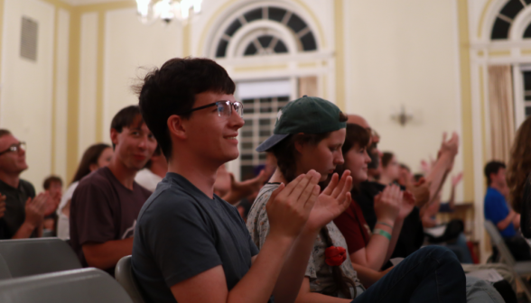 Students applaud