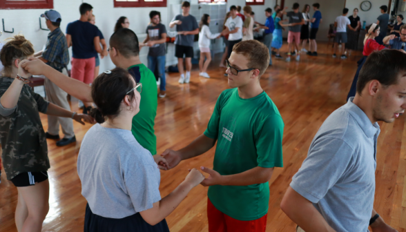 Students around the dance floor