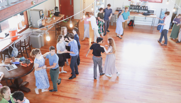 Students practice their dance moves