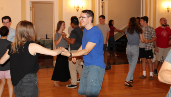 Students dancing in Olivia