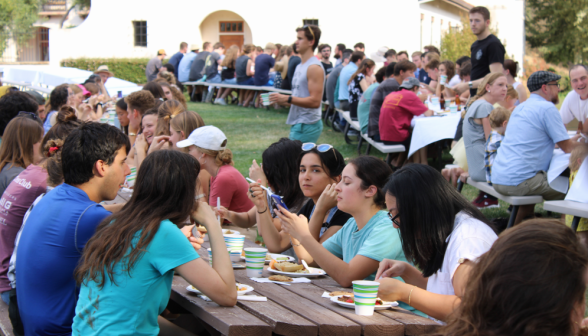 Another view of the students at the tables