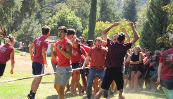 Red team cheers their victory