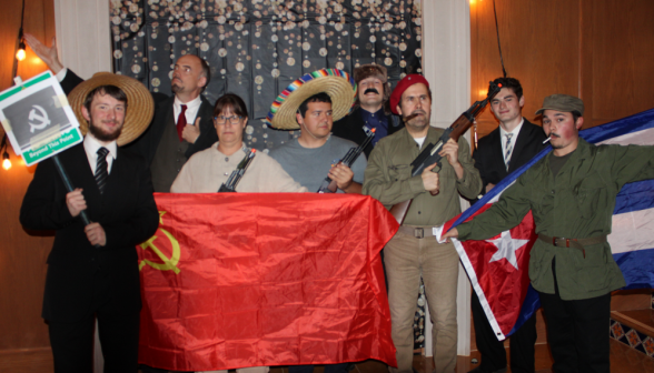 Eight dressed as communists!