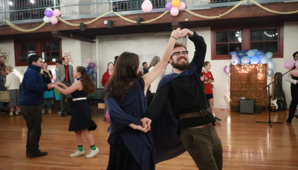 Another view of Aragorn dancing with Arwen