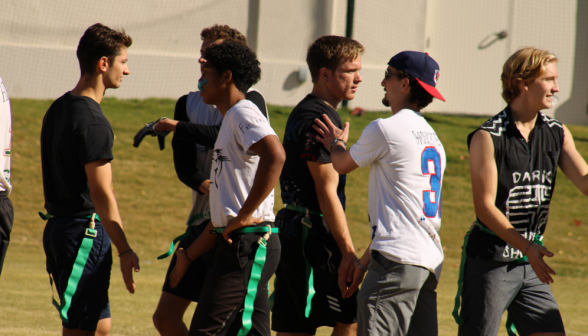 Post-game high fives and handshakes