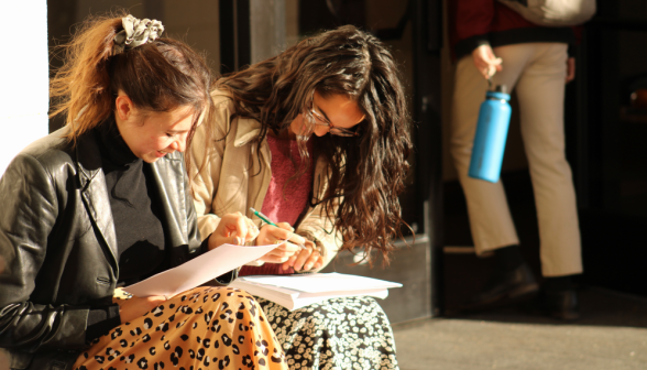 Two study together