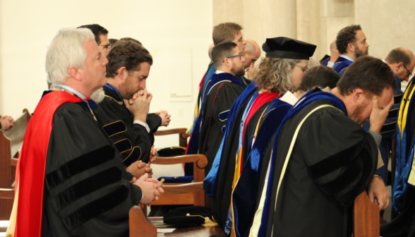 Another view of the tutors in congregation