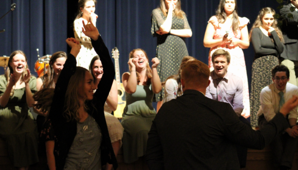 Student performers onstage